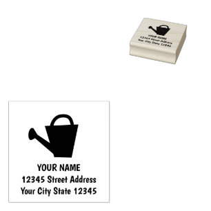 Garden water can logo return address stamp