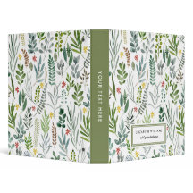 Garden Watercolor Leaves Personalized 