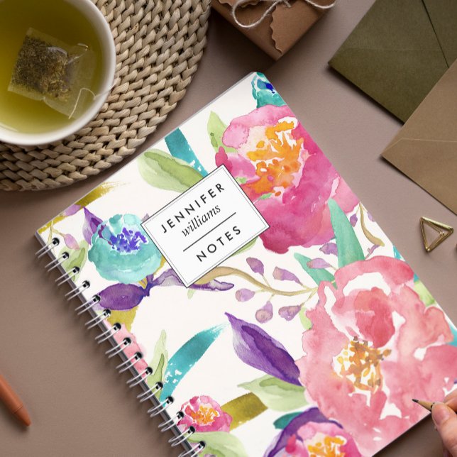 Garden Watercolor Personalized Notebook (Creator Uploaded)