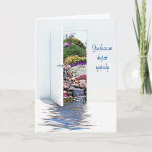 Garden Waterfalls sympathy from couple Card