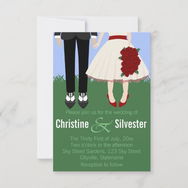 Garden Wedding, 3.5x5 wedding Invitation (Front)