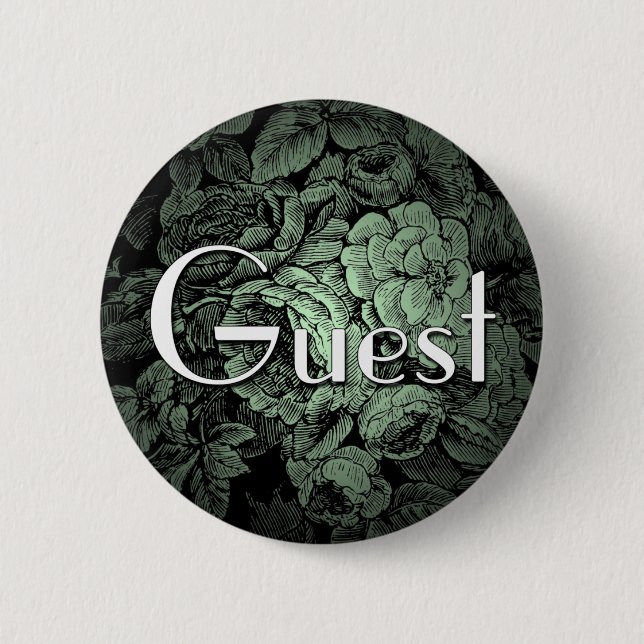 Garden Wedding Button: Guest 2 Inch Round Button (Front)