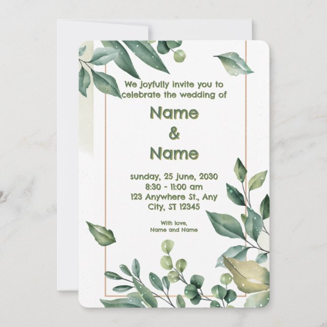 Garden Wedding Invitation (Front)
