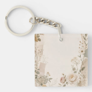 Garden Wedding Invitation with Natural Keychain