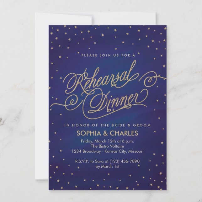 Garden Wedding Rehearsal Dinner Invitation (Front)