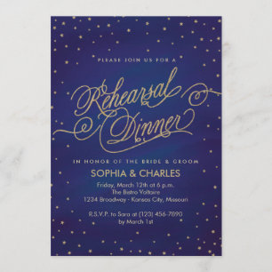 Garden Wedding Rehearsal Dinner Invitation