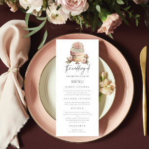 Garden Wedding watercolor  Menu
