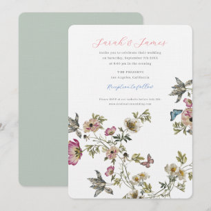 Garden Wedding Wildflowers Invitation
