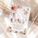 Garden Wildflower Fairy Princess Twin 1st Birthday Invitation<br><div class="desc">Flutter and twirl for the birthday girls! These beautiful invitations feature colourful garden flowers,  magical little fairies and delightful butterflies. Personalize the invite with your details and if you want to further re-arrange the style and placement of the text,  please press the "Click to customize further" button.</div>