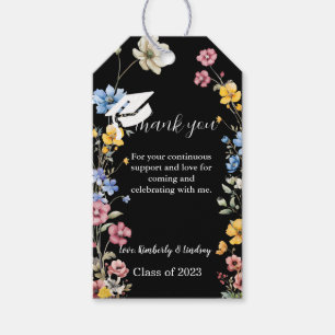 Garden Wildflower thank you Graduation party Gift Tags
