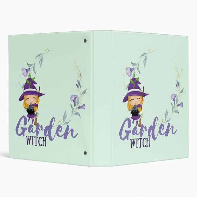 GARDEN WITCH - Personalize with text, spell, sigil Binder (Background)