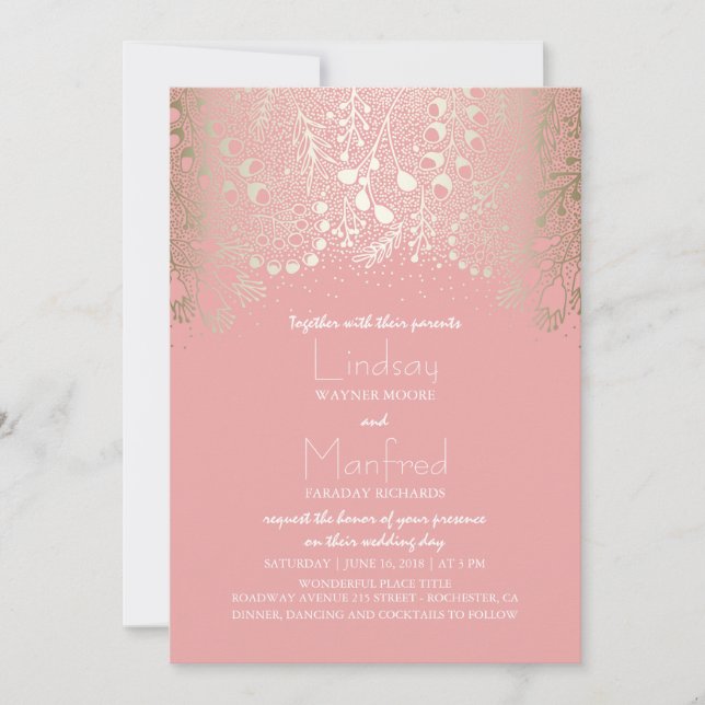 Garden Wonderland - Enchanted Woodland Wedding Invitation (Front)