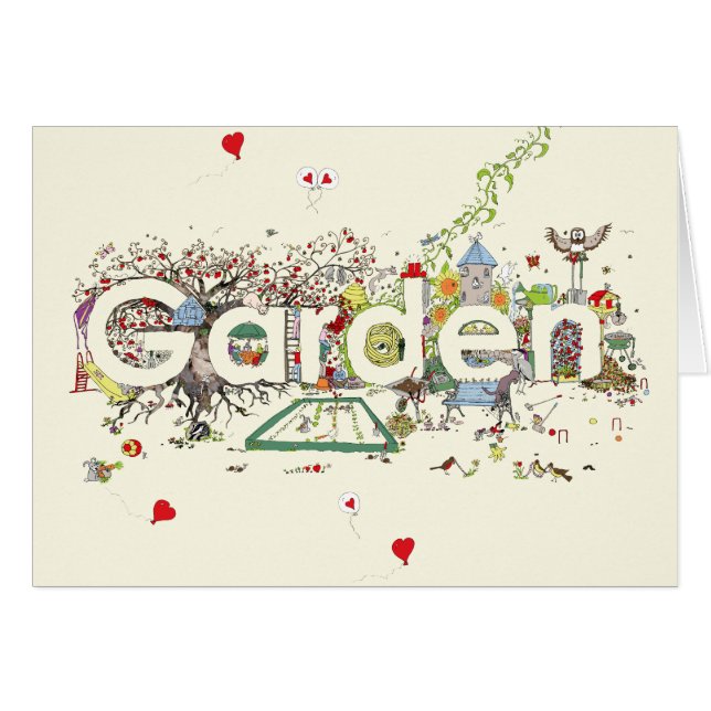 Garden Word Art Cute Funny Gardening Typography (Front Horizontal)