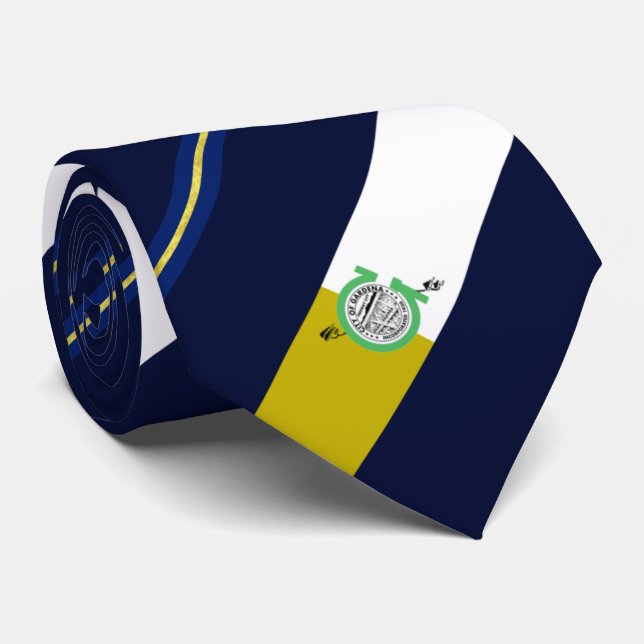 Gardena (California) city flag Neck Tie (Rolled)
