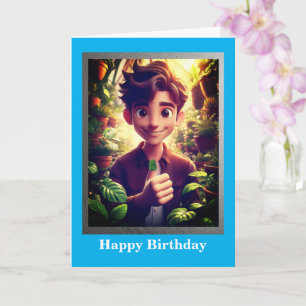 Gardener Birthday Card, 5" x 7" Folded Card