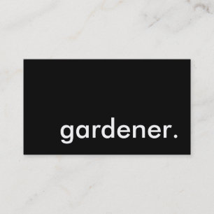 gardener. business card
