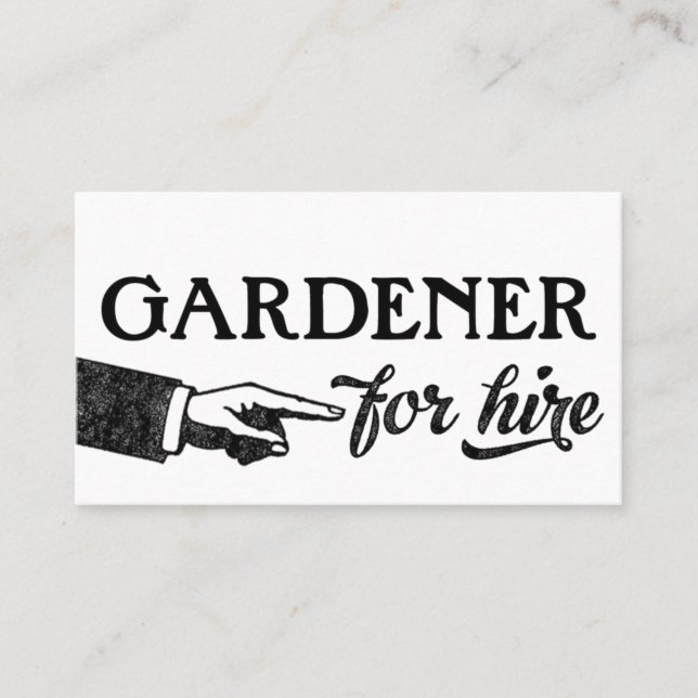 Gardener Business Cards - Cool Vintage (Front)