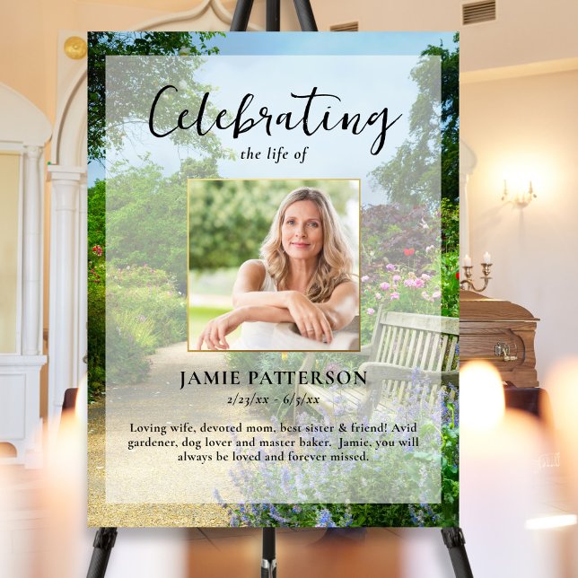 Gardener, Celebration of Life Custom Photo Funeral Poster (Creator Uploaded)