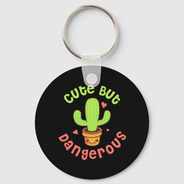Gardener Cute But Dangerous Keychain (Front)