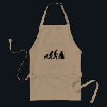 Gardener Evolution Standard Apron<br><div class="desc">This funny gardening evolution design features a darwin evolution chart beginning with an ape and ending with a gardener! This humourous art is the perfect gift to buy for a gardener,  landscaper,  farmer,  environmentalist or anyone who loves tending to plants as a hobby!</div>