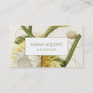 Gardener Flowering Cactus Business Card
