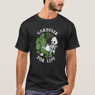 Gardener For Life Rebellious Gardener Cute Skull F T-Shirt