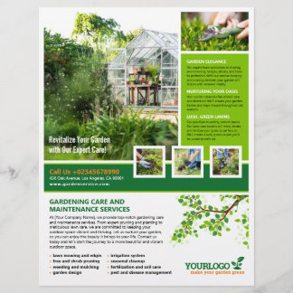 Gardener, Garden Centre, Lawn Care Flyer