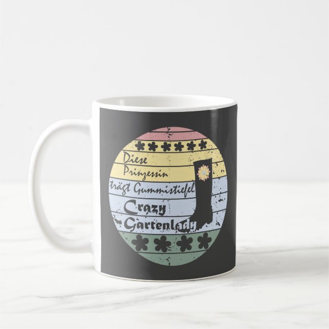 Gardener, Garden Lady, Gummy boots Princess Coffee Mug (Left)