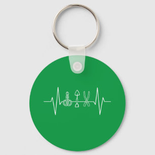 Gardener - Garden Tools Heartbeat Gardener Gift Keychain