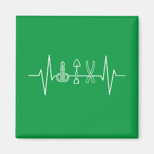 Gardener - Garden Tools Heartbeat Gardener Gift Magnet