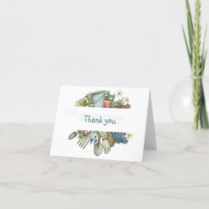 Gardener Gardening Help Plants  Thank you Card