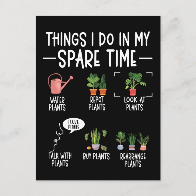 Gardener Humor Plant Whisperer Flowers Postcard (Front)