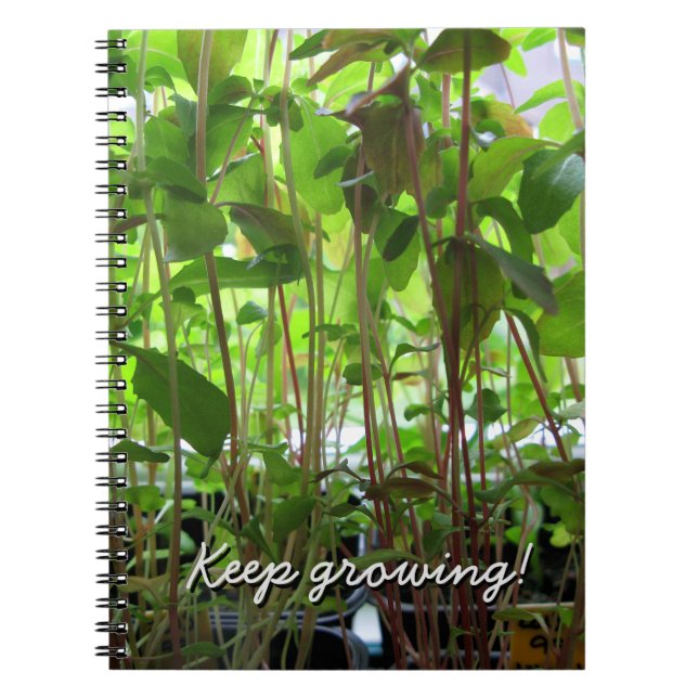 Gardener Keep Growing Seeds Custom Text Notebook (Front)
