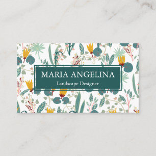 Gardener Landscaping Gardening Plants Modern Cool Business Card