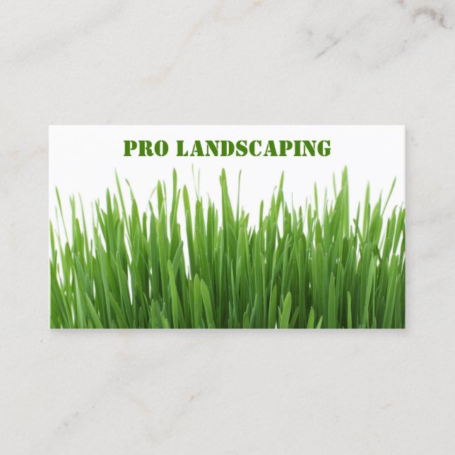 Gardener / Landscaping Grass, Photo Business Card (Front)