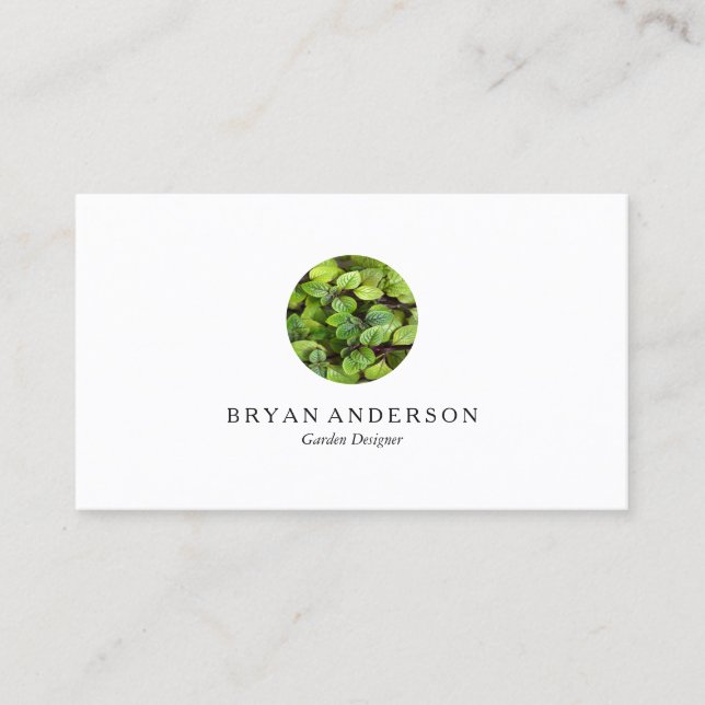 Gardener Landscaping Logo Business Card (Front)
