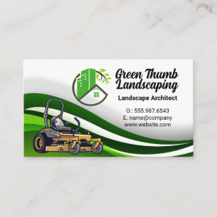Gardener Landscaping Vehicle Business Card