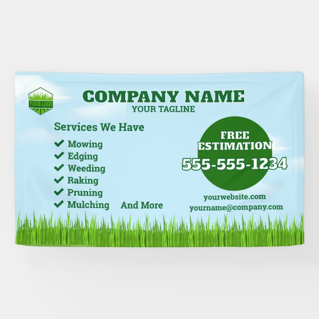 Gardener Lawn Care and Maintenance Banner (Horizontal)
