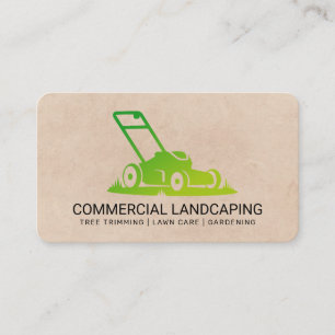 Gardener   Lawn Mower Cutting Grass Business Card