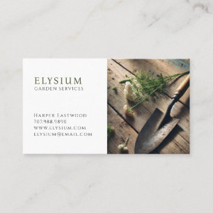 Gardener Photo Template Business Card