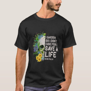 gardener Skelton vintage flowers garden T-Shirt