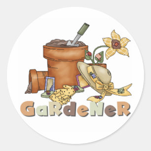 Gardener Tshirts and Gifts Classic Round Sticker