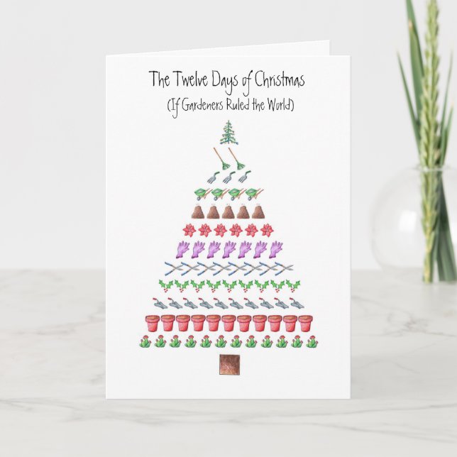 Gardener's 12 Days of Christmas Holiday Card (Front)
