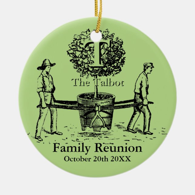 Gardeners Family Reunion R Ornament custom Name (Front)