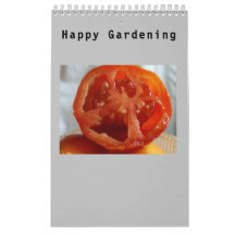 Gardener's Single Page Small Calendar, White