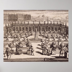 Gardeners working in an orange garden, from 'Le Pa Poster