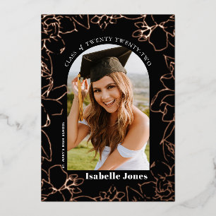 Gardenia Black Floral Arch Photo Graduation