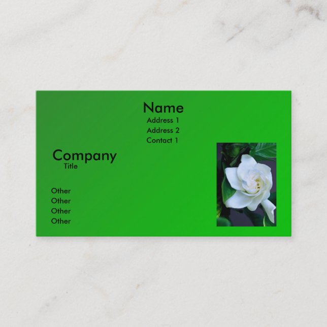 Gardenia Business Card (Front)