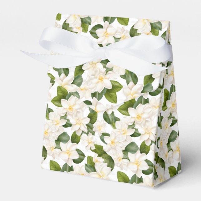 Gardenia Floral Favour Treat Box (Front Side)