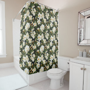 Gardenia Flowers Shower Curtain – Elegant Floral
